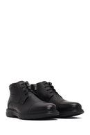 Male Black Zip Closure Leather Boots | Derimod Male Black Zip Closure Leather Boots | Derimod