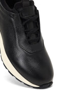 Men's Black Thick Sole Leather Casual Sneaker | Derimod Men's Black Thick Sole Leather Casual Sneaker | Derimod