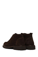 Male Brown Lace-up Thick-soled Suede Boots | Derimod Male Brown Lace-up Thick-soled Suede Boots | Derimod