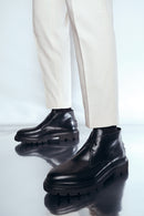 Men's Black Casual Leather Boots | Derimod Men's Black Casual Leather Boots | Derimod