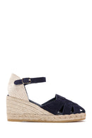 Women's Navy Blue Ankle Strap Wedge Heel Suede Leather Espadrille Sandal
| Derimod
Women's Navy Blue Ankle Strap Wedge Heel Suede Leather Espadrille Sandal
| Derimod