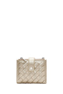 Women's Yellow Metallic Wallet | Derimod Women's Yellow Metallic Wallet | Derimod