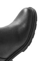 Women's Black Thick Heeled Leather Boots | Derimod Women's Black Thick Heeled Leather Boots | Derimod