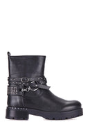 Buckle Women's Leather Boots | Derimod Buckle Women's Leather Boots | Derimod