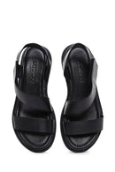 Women's Black Ankle Strap Leather Sandals | Derimod Women's Black Ankle Strap Leather Sandals | Derimod