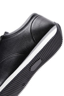 Men's Black Lace-Up Leather Casual Sneaker | Derimod Men's Black Lace-Up Leather Casual Sneaker | Derimod