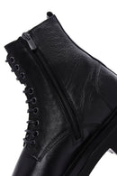 Men's Black Leather Zippered Boots | Derimod Men's Black Leather Zippered Boots | Derimod