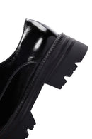 Kadın Siyah Rugan Deri Maskülen Loafer | Derimod Kadın Siyah Rugan Deri Maskülen Loafer | Derimod