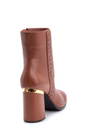 Women's Detailed Heeled Leather Boots | Derimod Women's Detailed Heeled Leather Boots | Derimod