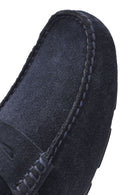 Men's Navy Blue Suede Leather Loafer | Derimod Men's Navy Blue Suede Leather Loafer | Derimod