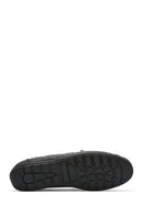 Men's Black Crocodile Patterned Leather Casual Loafer | Derimod Men's Black Crocodile Patterned Leather Casual Loafer | Derimod