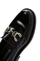 Women's Black Leather Patent Leather Masculine Classic Loafer | Derimod Women's Black Leather Patent Leather Masculine Classic Loafer | Derimod
