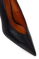 Woman Black Heeled Leather Stiletto | Derimod Woman Black Heeled Leather Stiletto | Derimod