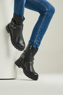 Buckle Women's Leather Boots | Derimod Buckle Women's Leather Boots | Derimod