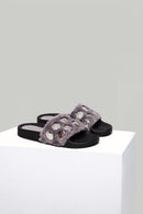 Metal Detailed Plush Women's Slippers | Derimod Metal Detailed Plush Women's Slippers | Derimod
