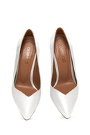 Women's White Leather Stiletto | Derimod Women's White Leather Stiletto | Derimod