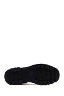 Women's Black Leather Thick Soled Zippered Boots | Derimod Women's Black Leather Thick Soled Zippered Boots | Derimod