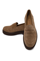 Kadın Vizon Süet Deri Loafer | Derimod Kadın Vizon Süet Deri Loafer | Derimod