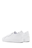 Erkek Beyaz Bağcıklı Deri Sneaker | Derimod Erkek Beyaz Bağcıklı Deri Sneaker | Derimod