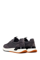Male Gray Lace-Up Thick-Soled Leather Sneaker | Derimod Male Gray Lace-Up Thick-Soled Leather Sneaker | Derimod