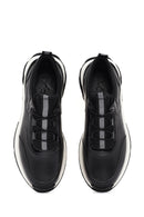 Erkek Siyah Bağcıklı Deri Sneaker | Derimod Erkek Siyah Bağcıklı Deri Sneaker | Derimod