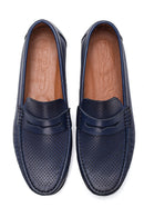 Men's Leather Perforated Casual Loafer | Derimod Men's Leather Perforated Casual Loafer | Derimod