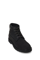 Male Black Lace-up Leather Casual Boots | Derimod Male Black Lace-up Leather Casual Boots | Derimod