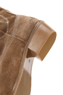 Women's Suede Leather Cowboy Boots | Derimod Women's Suede Leather Cowboy Boots | Derimod