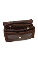 Woman Brown Long-Strap Suede Crossbody Bag | Derimod Woman Brown Long-Strap Suede Crossbody Bag | Derimod
