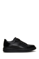 Erkek Siyah Bağcıklı Deri Sneaker | Derimod Erkek Siyah Bağcıklı Deri Sneaker | Derimod