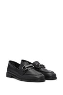Women's Black Buckle Detailed Leather Masculine Loafer | Derimod Women's Black Buckle Detailed Leather Masculine Loafer | Derimod