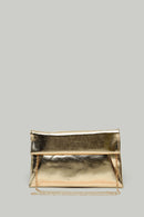 Gold Women's Portfolio with Chain Strap | Derimod Gold Women's Portfolio with Chain Strap | Derimod