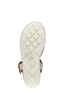 Geox Women Beige D Xand 2.2SA - Suede Ankle Buckle Wedge Heel Leather Sandals | Derimod Geox Women Beige D Xand 2.2SA - Suede Ankle Buckle Wedge Heel Leather Sandals | Derimod
