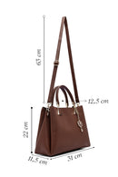 Woman Brown Long-Strap Classic Shoulder Bag | Derimod Woman Brown Long-Strap Classic Shoulder Bag | Derimod