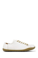 Camper Women's White Peu Laced Leather Sneaker | Derimod Camper Women's White Peu Laced Leather Sneaker | Derimod