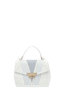Women's Cream Printed Long Shoulder Bag | Derimod Women's Cream Printed Long Shoulder Bag | Derimod