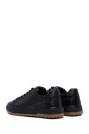 Erkek Siyah Bağcıklı Deri Sneaker | Derimod Erkek Siyah Bağcıklı Deri Sneaker | Derimod