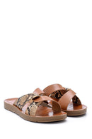 Women's Snakeskin Patterned Slippers | Derimod Women's Snakeskin Patterned Slippers | Derimod