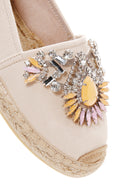 Kadın Bej Taşlı Espadril | Derimod Kadın Bej Taşlı Espadril | Derimod