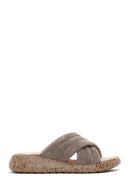 Women's Mink Suede Comfort Slippers | Derimod Women's Mink Suede Comfort Slippers | Derimod