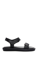 Kadın Siyah Deri Comfort Sandalet | Derimod Kadın Siyah Deri Comfort Sandalet | Derimod