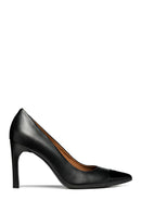 Geox Women's Black Faviola Leather Thin Heeled Shoes | Derimod Geox Women's Black Faviola Leather Thin Heeled Shoes | Derimod
