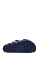 Birkenstock Men's Navy Blue Arizona Eva Double Buckle Slippers | Derimod Birkenstock Men's Navy Blue Arizona Eva Double Buckle Slippers | Derimod