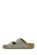 Birkenstock Men's Green Arizona Bf Double Buckle Slippers | Derimod Birkenstock Men's Green Arizona Bf Double Buckle Slippers | Derimod