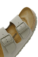 Birkenstock Men's Green Arizona Bf Double Buckle Slippers | Derimod Birkenstock Men's Green Arizona Bf Double Buckle Slippers | Derimod