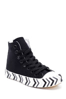 Women's Black High Top Sneaker | Derimod Women's Black High Top Sneaker | Derimod