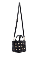 Woman Black Long Strap Knitted Shoulder Bag | Derimod Woman Black Long Strap Knitted Shoulder Bag | Derimod