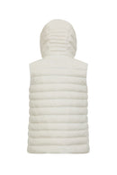 Geox Women's Cream Jaysen Hooded Vest | Derimod Geox Women's Cream Jaysen Hooded Vest | Derimod