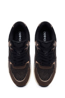 Woman Brown Lace-Up Wedge Sneaker | Derimod Woman Brown Lace-Up Wedge Sneaker | Derimod