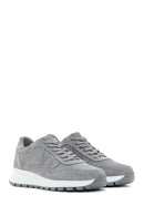 Kadın Antrasit Süet Deri Sneaker | Derimod Kadın Antrasit Süet Deri Sneaker | Derimod